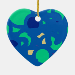 blue round ceramic ornament