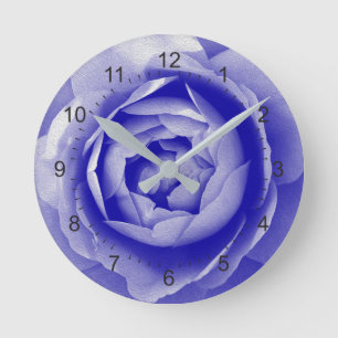 blue round clock