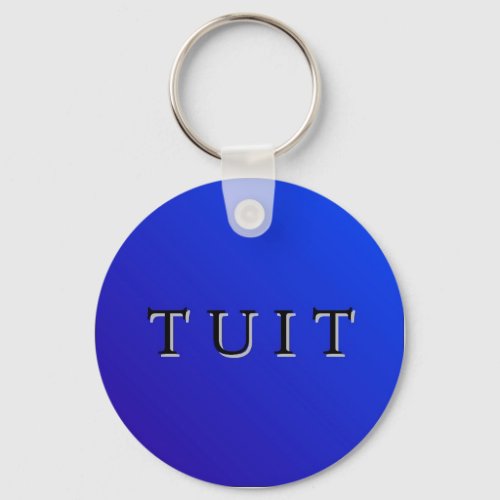 Blue Round Tuit Keychain