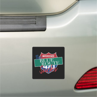 Blue Route Sucks funny Delco driver commute 476 Car Magnet
