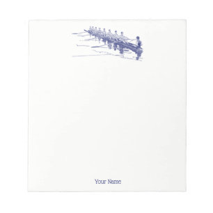 Blue Rowing Rowers Crew Team Water Sports #3 Notepad
