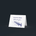 Blue Rowing Rowers Crew Team Water Sports #3 Thank You Card<br><div class="desc">Water Sports- Rowing - Vintage Rowers / Crew Team =========== Customizable invitations and accessories with a Vintage Drawing of a crew team / rowers.===== You can easily customize these products by adding text fields, removing existing text fields, changing design images or adding additional images of your choice. You can also...</div>