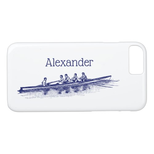 Blue Rowing Rowers Crew Team Water Sports iPhone 87 Case