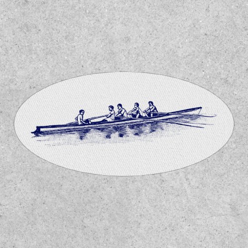 Blue Rowing Rowers Crew Team Water Sports Patch