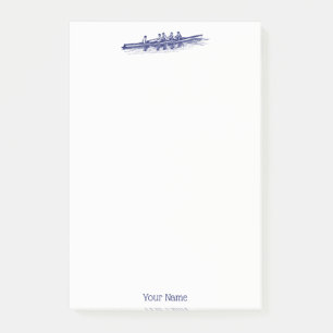 Blue Rowing Rowers Crew Team Water Sports Post-it Notes