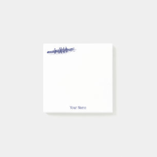 Blue Rowing Rowers Crew Team Water Sports Post-it Notes