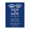 Blue Royal Couple Save the Date