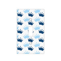 Blue Royal Crowns Fairytale Prince Storybook Decor Light Switch Cover
