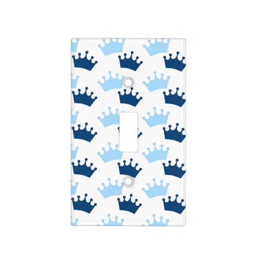 Blue Royal Crowns Fairytale Prince Storybook Decor Light Switch Cover