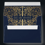 Blue Royal Medieval Gold Sword Wedding Envelope<br><div class="desc">Celebrate your special day with this Royal Medieval Gold Sword Wedding design. The gold featured in this design is not real foil. You can customize this further by clicking on the "PERSONALIZE" button. Use a gold or white pen to fill in your recipient's address.</div>