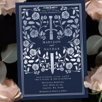 Blue Royal Medieval Silver Sword Wedding 