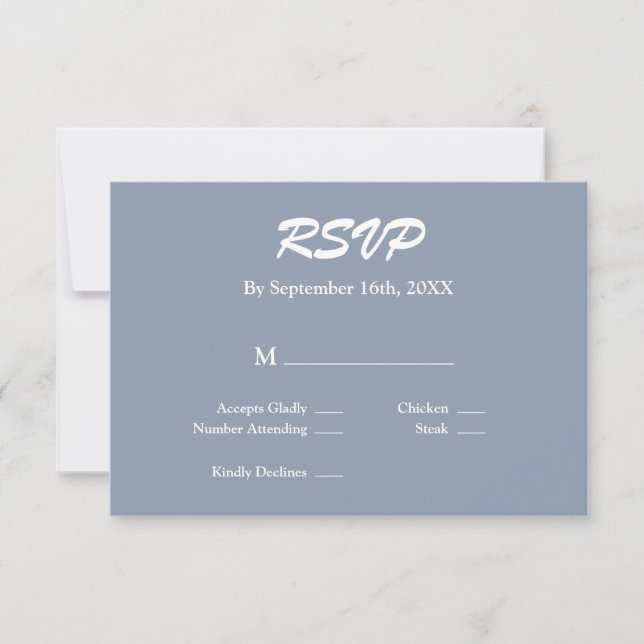 Blue RSVP Card (Front)