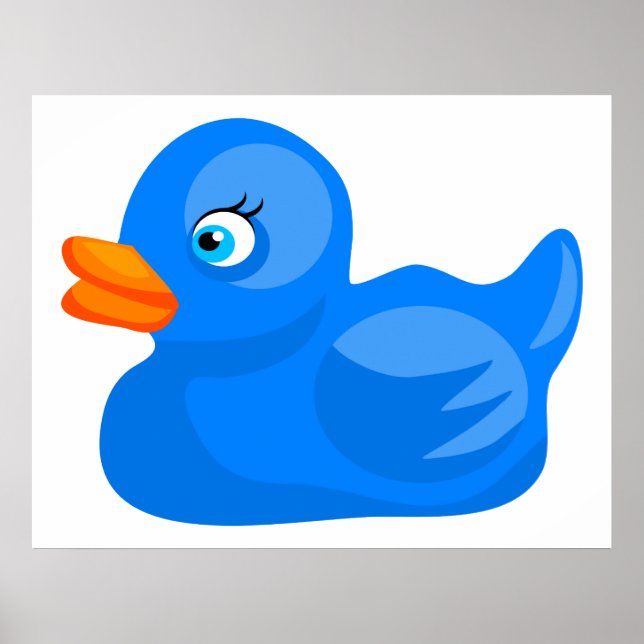 Blue Rubber Duck Poster (Front)