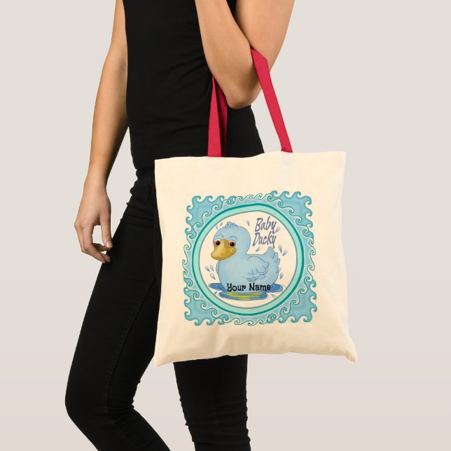 Blue Rubber Duck  Tote Bag (Front (Product))