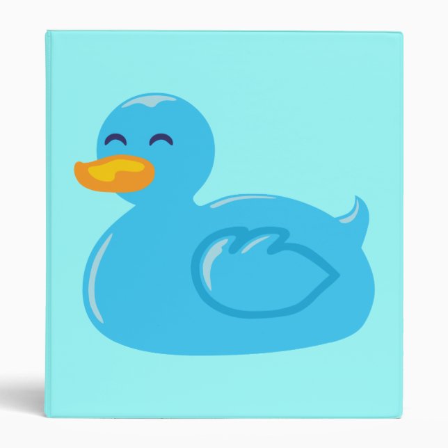 Blue Rubber Ducky 3 Ring Binder (Front)
