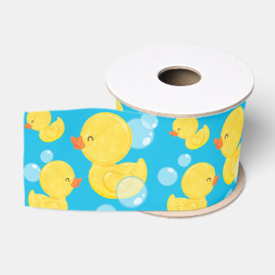 Blue Rubber Ducky Grosgrain Ribbon