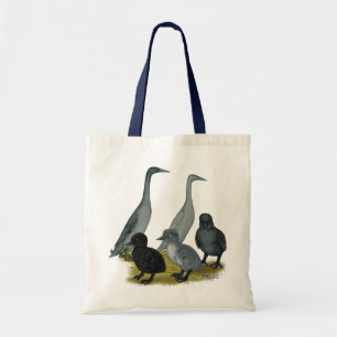 Blue Runner Duck Family Tote Bag