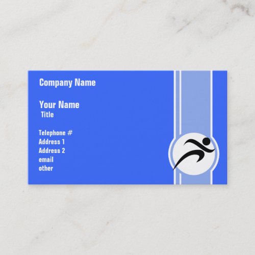 Blue Running Business Card Templates
