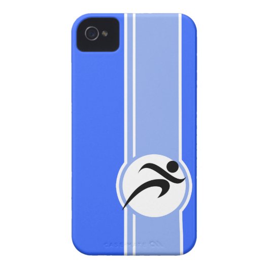 Blue Running Case-Mate iPhone Case (Back)