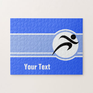 Blue Running Jigsaw Puzzle