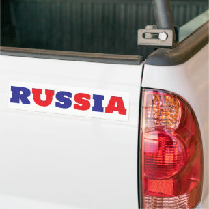 Blue Russia Red USA Bumper Sticker