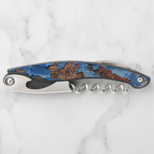 Blue Rust chipping paint weathered look Waiter's Corkscrew