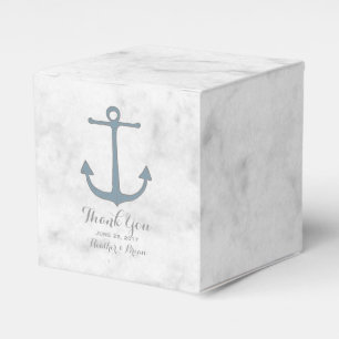 Blue Rustic Anchor Wedding Favor Boxes