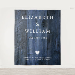 Blue Rustic Boho Barn Wood Photo Booth Backdrop