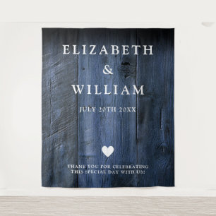 Blue Rustic Boho Barn Wood Photo Booth Backdrop