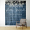 Blue Rustic Lights Party Started Photo Backdrop