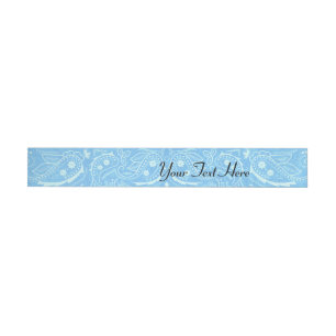 Blue Rustic Paisley Country Western Invitation Wrap Around Address Label