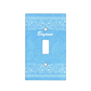 Blue Rustic Paisley Country Western Light Switch