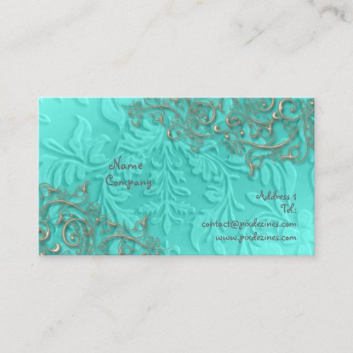 Customizable Blue + rustic silver swirls business card templates