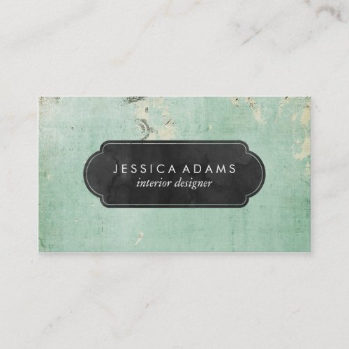 Blue Rustic Vintage Professional Business Card