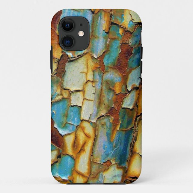 Blue Rusty Chipping Paint iPhone 5 case (Back)