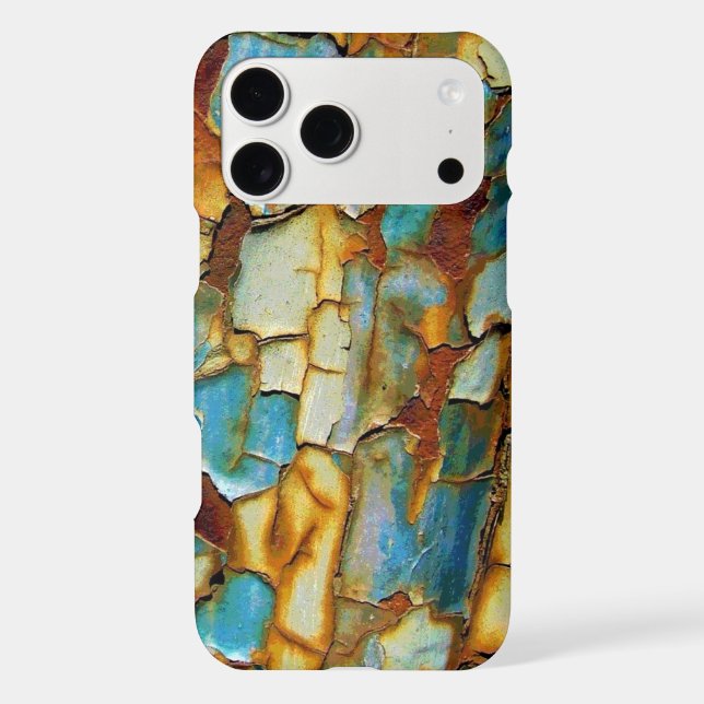 Blue Rusty Chipping Paint Iphone Case (Back)