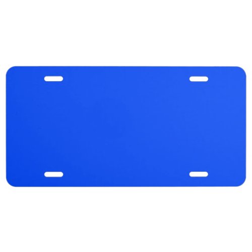 Blue RYB solid color License Plate