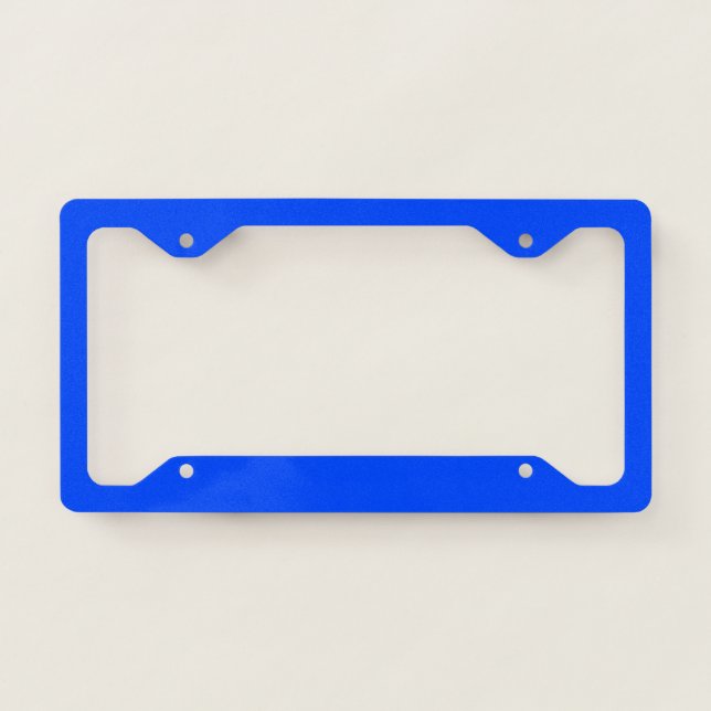 Blue (RYB) (solid color) License Plate Frame (Front)