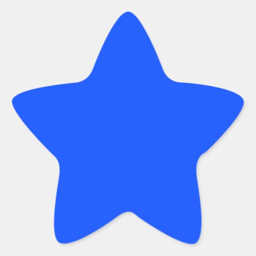Blue RYB solid color Star Sticker