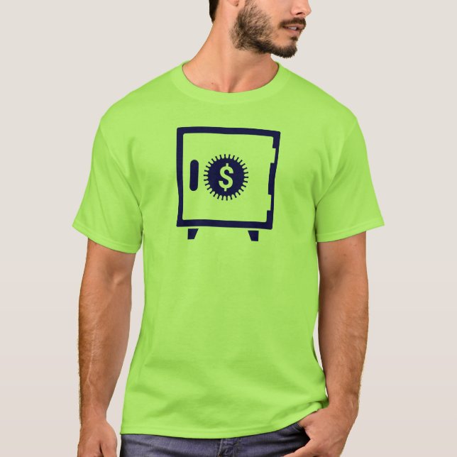 Blue Safe Vault Box T-Shirt (Front)