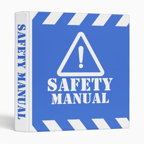 Blue Safety Manual 3 Ring Binder