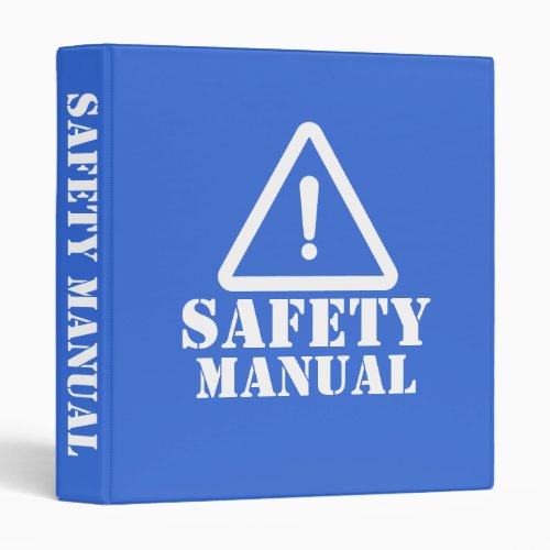Blue Safety Manual Binder