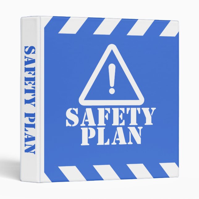 Blue Safety Plan 3 Ring Binder (Front/Spine)