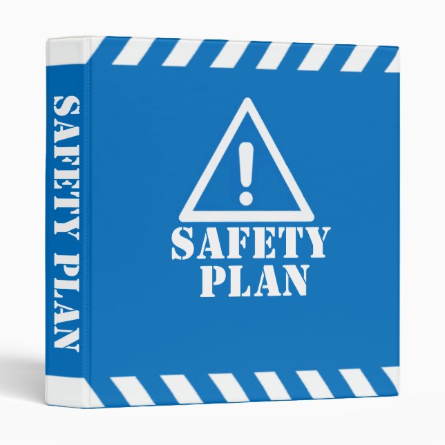 Blue Safety Plan 3 Ring Binder (Front/Spine)
