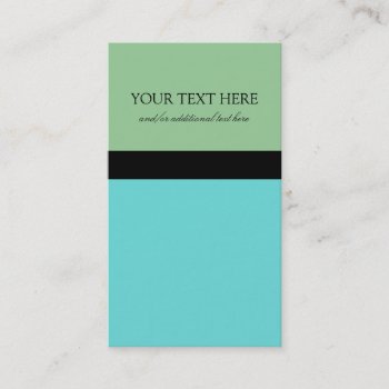 Blue & Sage Business Card by cami7669 at Zazzle