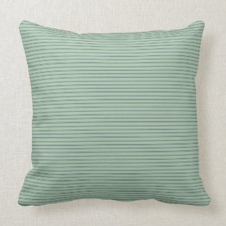 Blue Sage Thin Stripes Throw Pillow