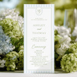 Blue & Sage Wedding Program<br><div class="desc">Sage Green and Blue Stripes Wedding Program</div>