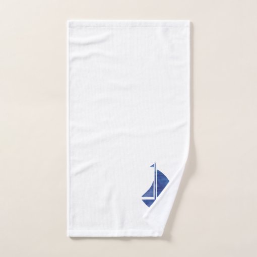 Blue Sailboat Nautical Bath Towel Set Zazzle