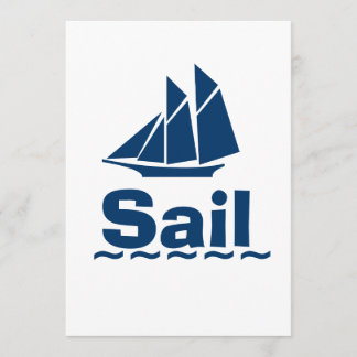 Blue Sailing Invitation
