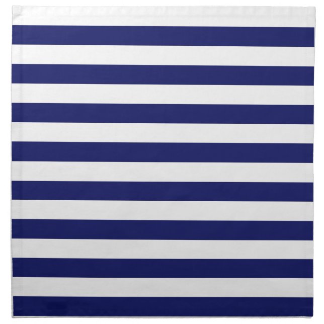 Blue Sailor Stripe Cloth Napkin (Front)